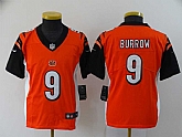 Youth Nike Bengals 9 Joe Burrow Orange 2020 NFL Draft First Round Pick Vapor Untouchable Limited Jersey,baseball caps,new era cap wholesale,wholesale hats